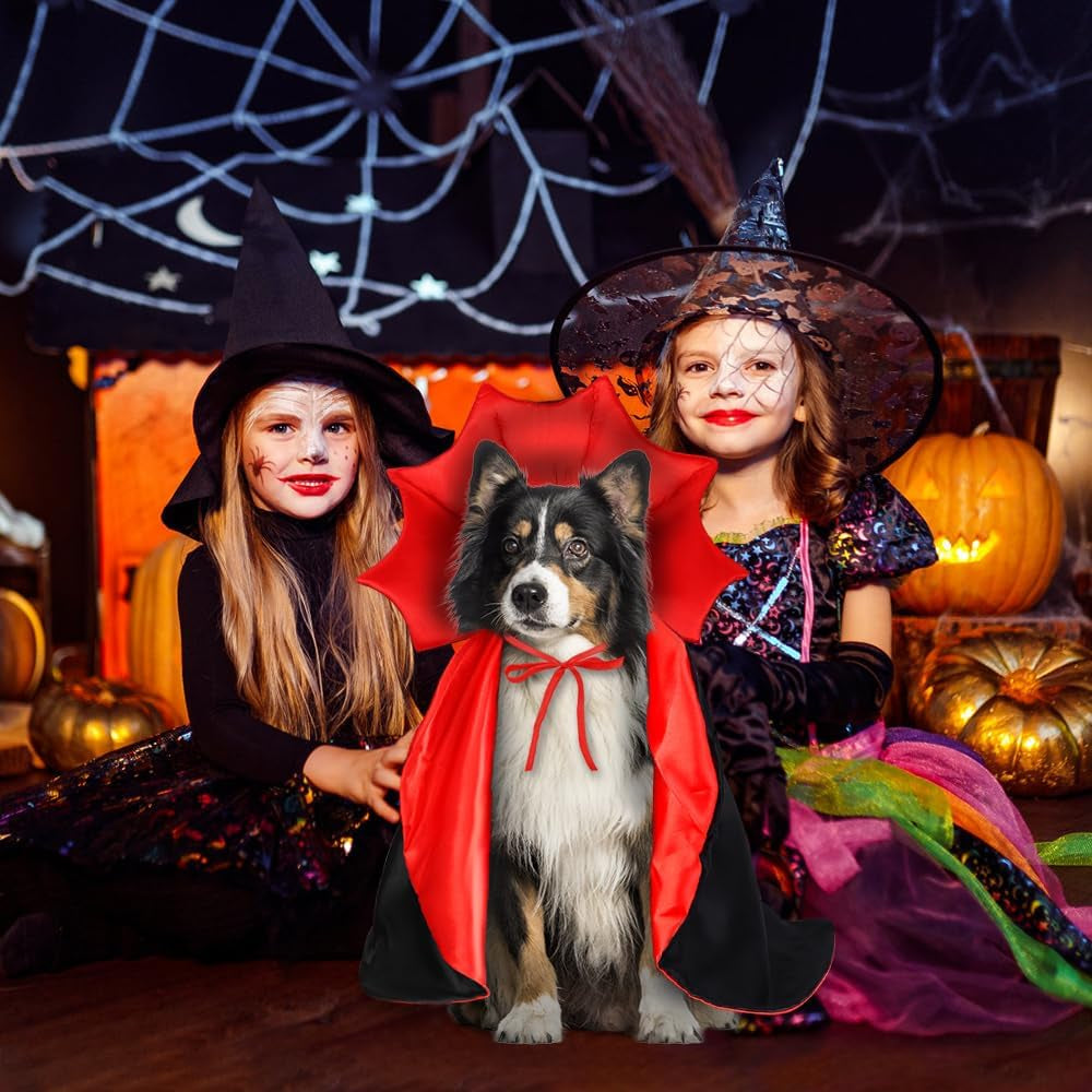 Halloween Dog Cat Costume Vampire Devil Cape for L or XL Adjustable Cloak
