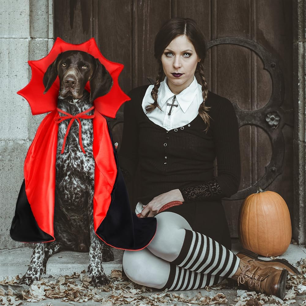Halloween Dog Cat Costume Vampire Devil Cape for L or XL Adjustable Cloak