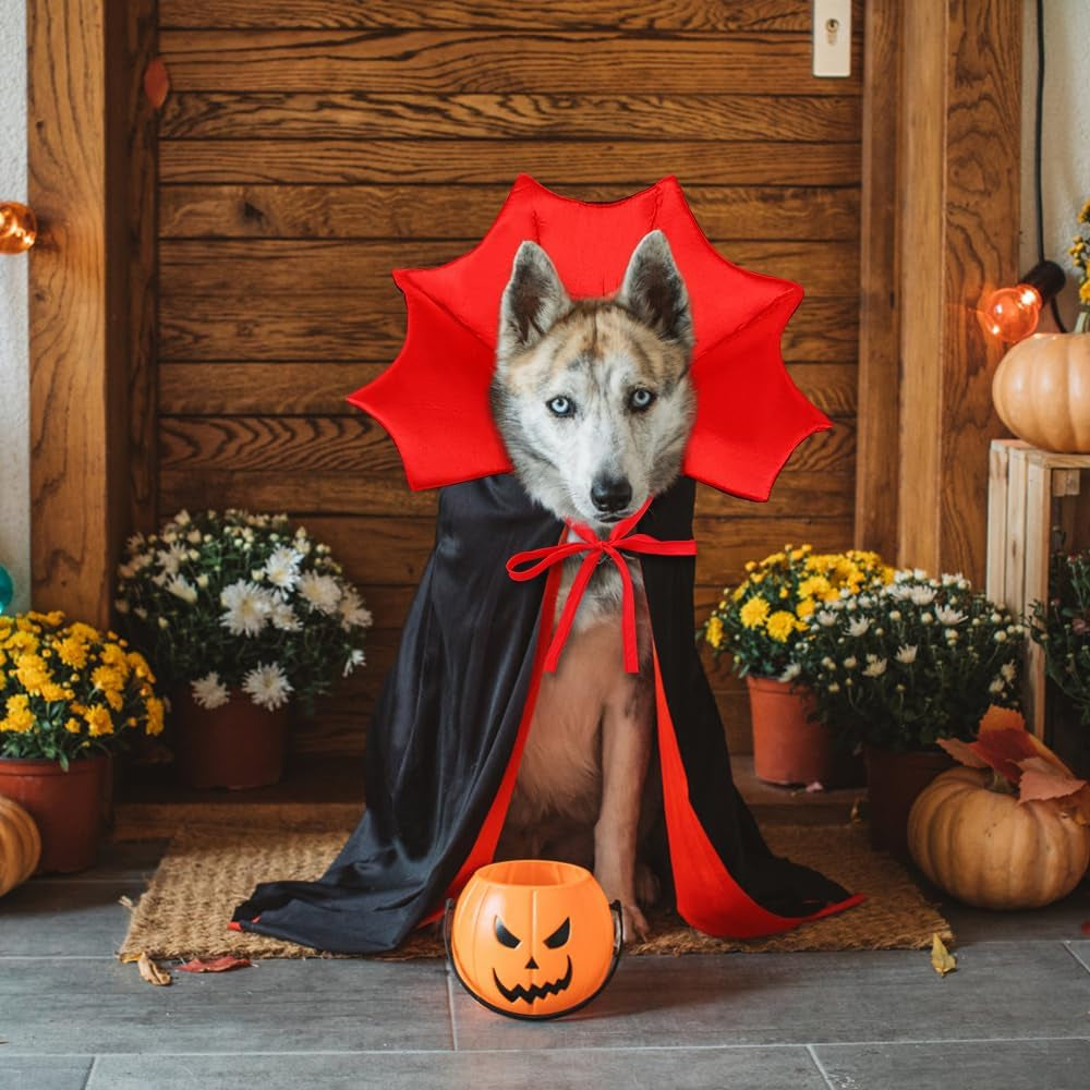 Halloween Dog Cat Costume Vampire Devil Cape for L or XL Adjustable Cloak