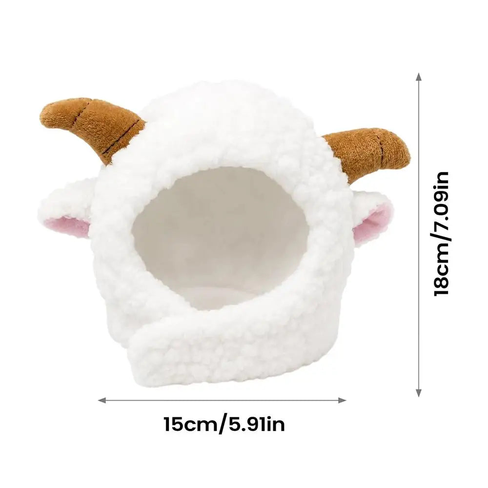Cat & Dog Winter Hat Cute Warm Knitted Pet Headwear with Ear Holes Washable Puppy Kitten Caps for Halloween Christmas Party